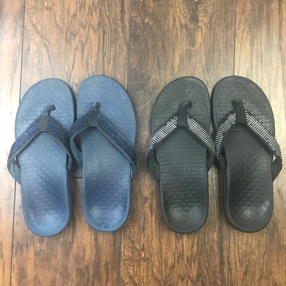 vionic rhinestone flip flops